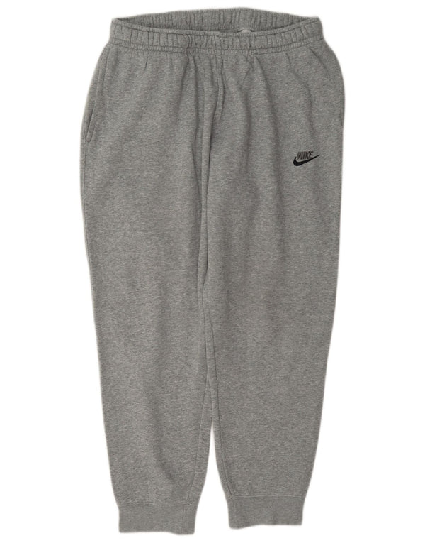 Calça de treino masculina Nike joggers grande algodão manchado cinza
