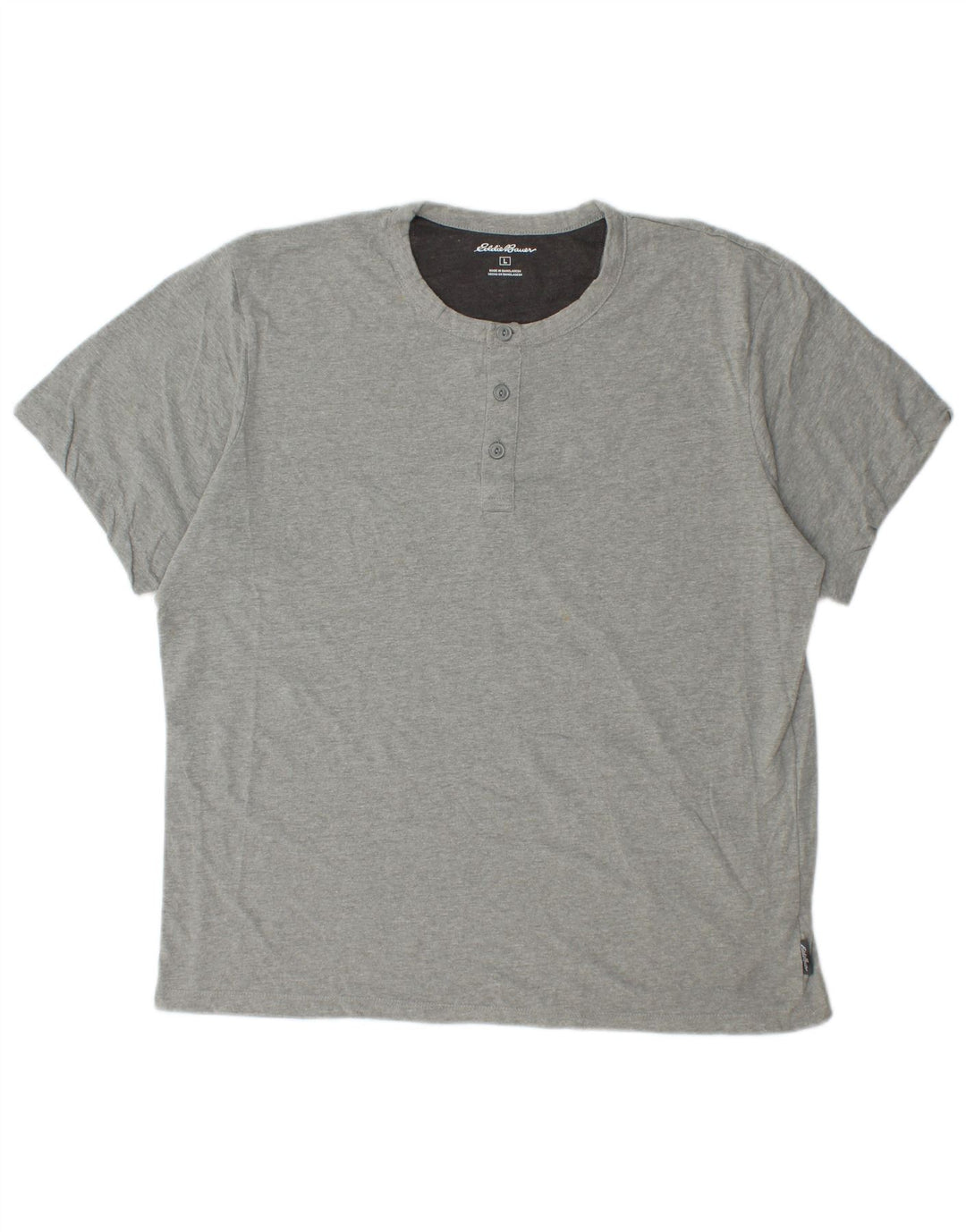 Camiseta masculina EDDIE BAUER grande algodão cinza