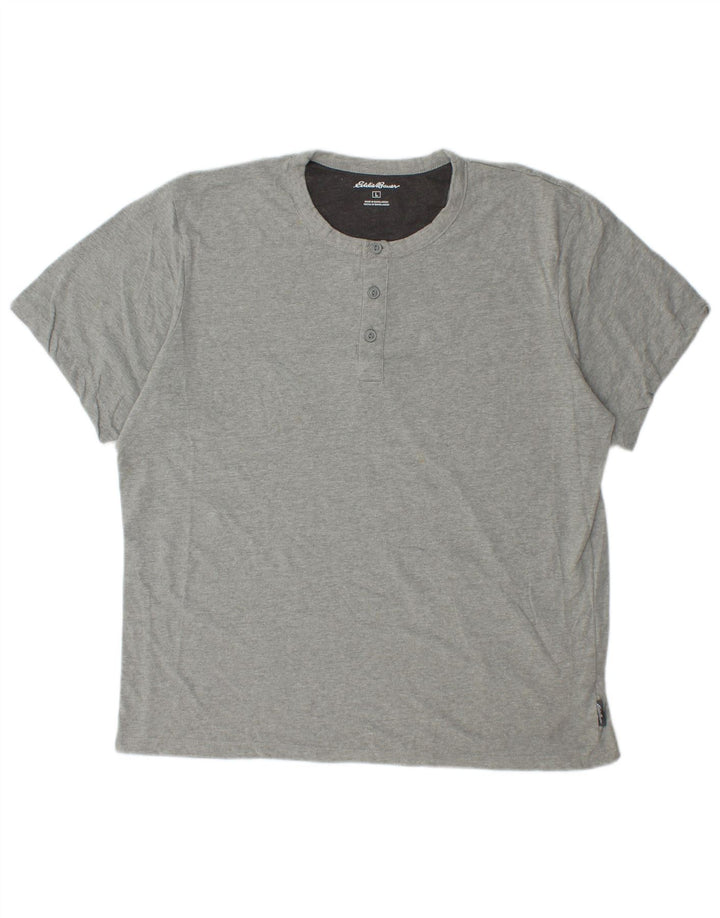 Camiseta masculina EDDIE BAUER grande algodão cinza