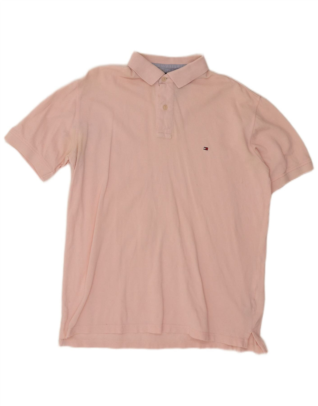 Camisa polo masculina TOMMY HILFIGER grande algodão rosa