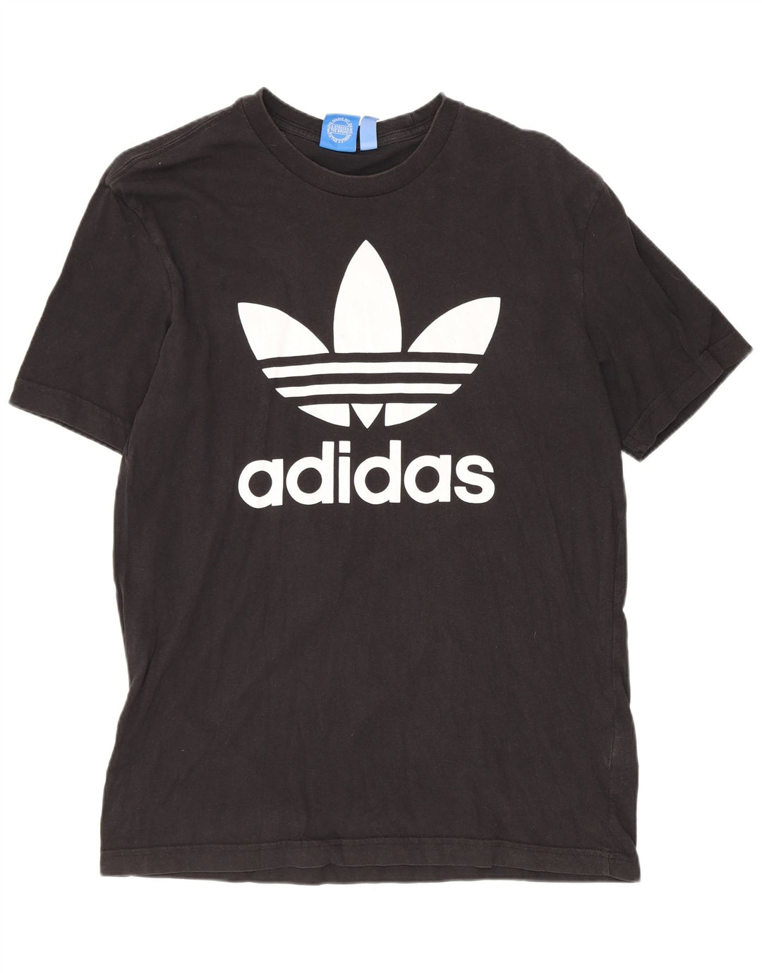 Adidas Mens Graphic T-Shirt Top Médio Algodão Preto