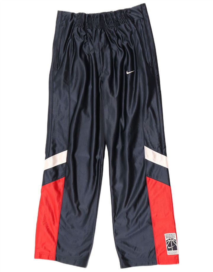 Calça de treino masculina Nike médio azul marinho colorblock poliéster