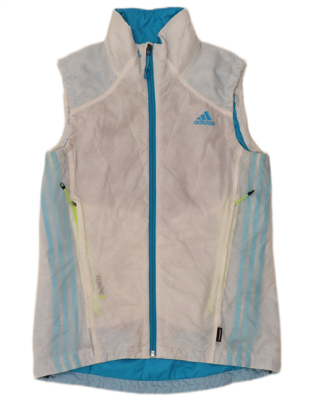 Adidas Womens Terrex Padded Gilet UK 12 Médio Branco Poliéster