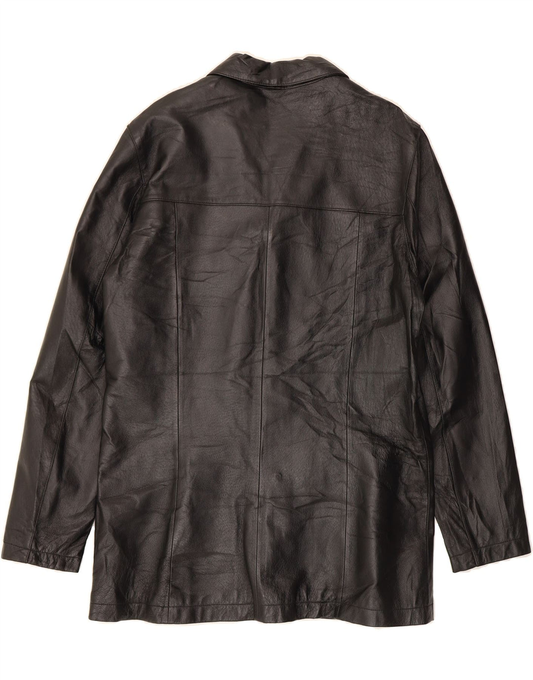 PRIVATE Mens Leather Jacket IT 52 XL Black Leather Vintage Private and Second-Hand Private from Messina Hembry 
