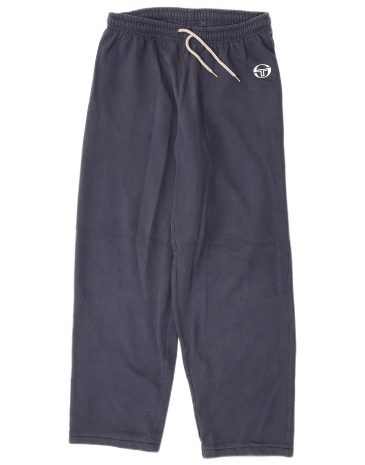 Sergio Tacchini Calça de treino masculina de algodão azul marinho médio