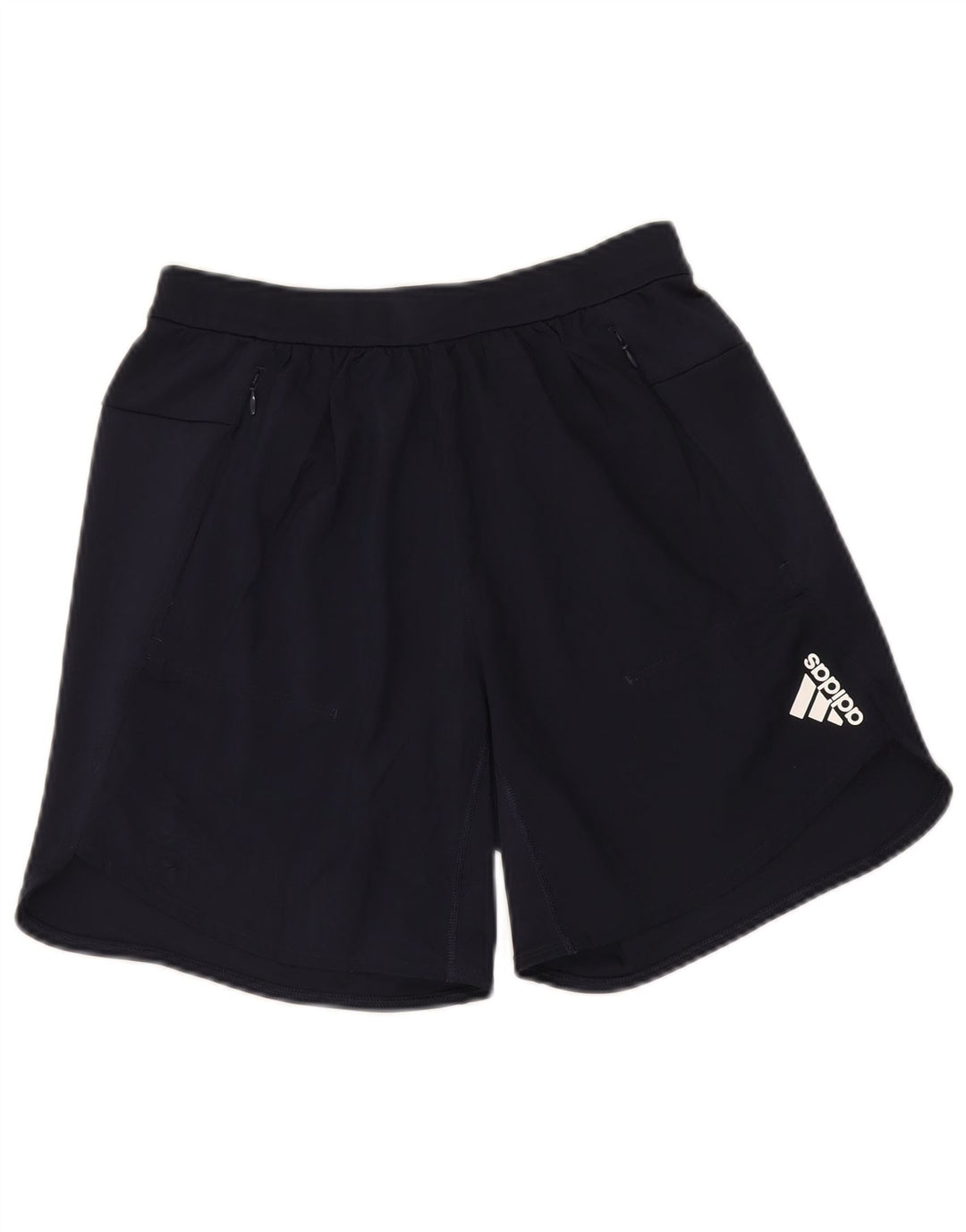 Shorts esportivos masculinos Adidas Aeroready pequenos poliéster azul marinho
