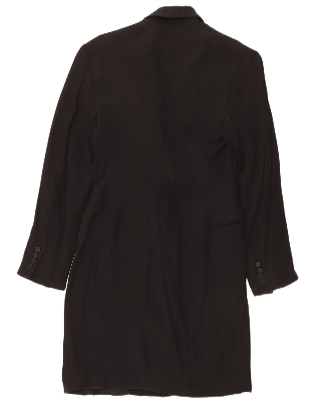 Casaco feminino Ralph Lauren com peito duplo EUA 8 acetato preto médio