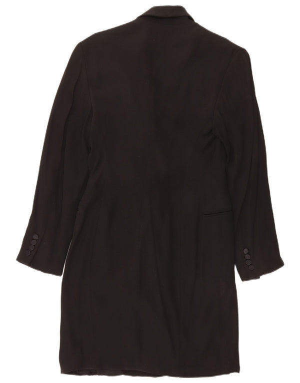 Casaco feminino Ralph Lauren com peito duplo EUA 8 acetato preto médio