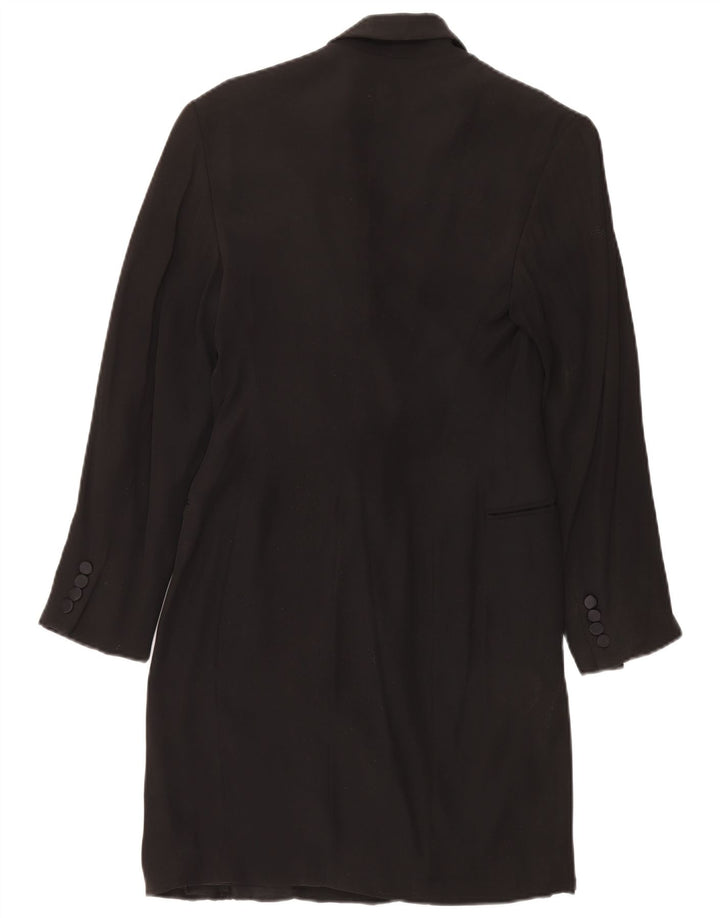 Casaco feminino Ralph Lauren com peito duplo EUA 8 acetato preto médio