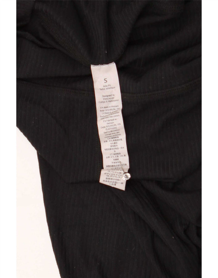 Leggings femininas Lululemon Reino Unido 8 pequenas pretas de nylon