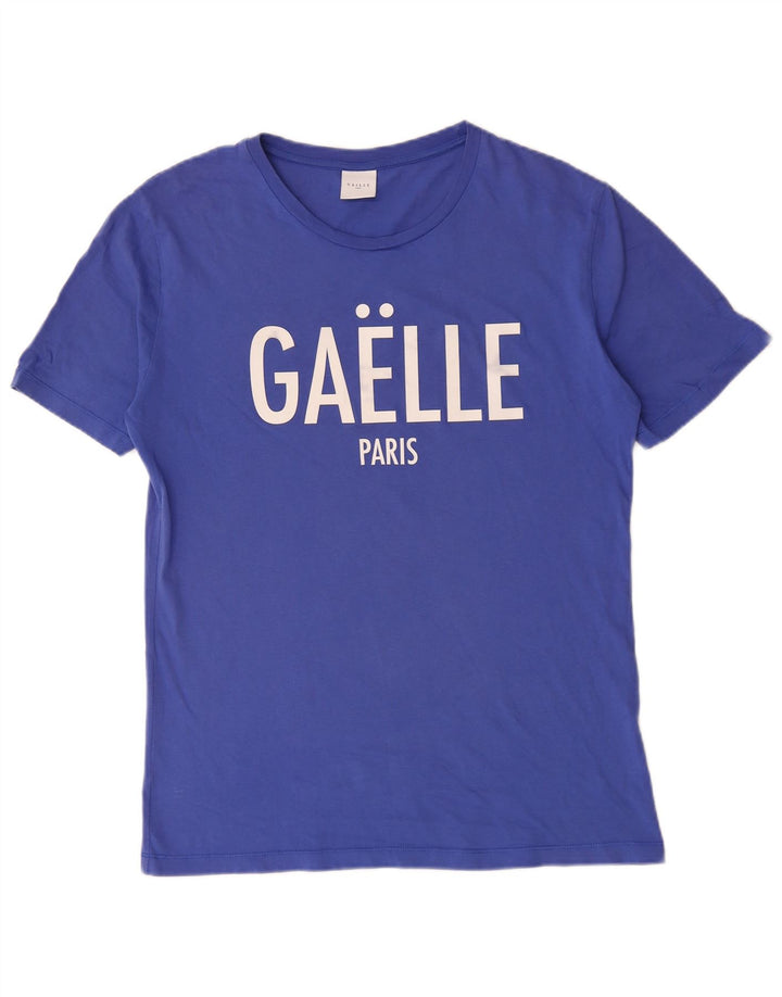 Gaelle Camiseta masculina gráfica top pequeno azul