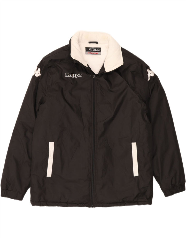 Jaqueta corta-vento masculina KAPPA UK 44 2XL poliéster preto