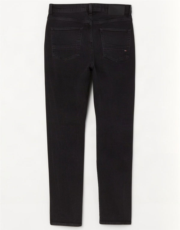 Tommy Hilfiger Masculino Denton Straight Jeans W30 L30 Algodão Preto