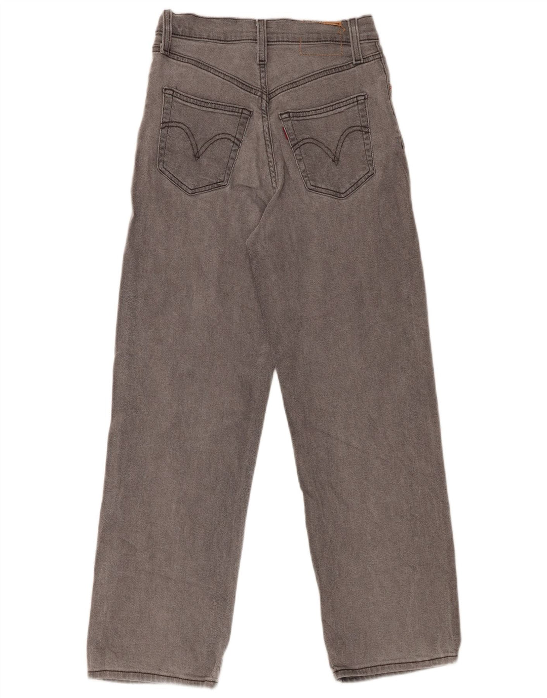 Calça jeans feminina de cintura alta com perna larga LEVI'S W24 L27 cinza