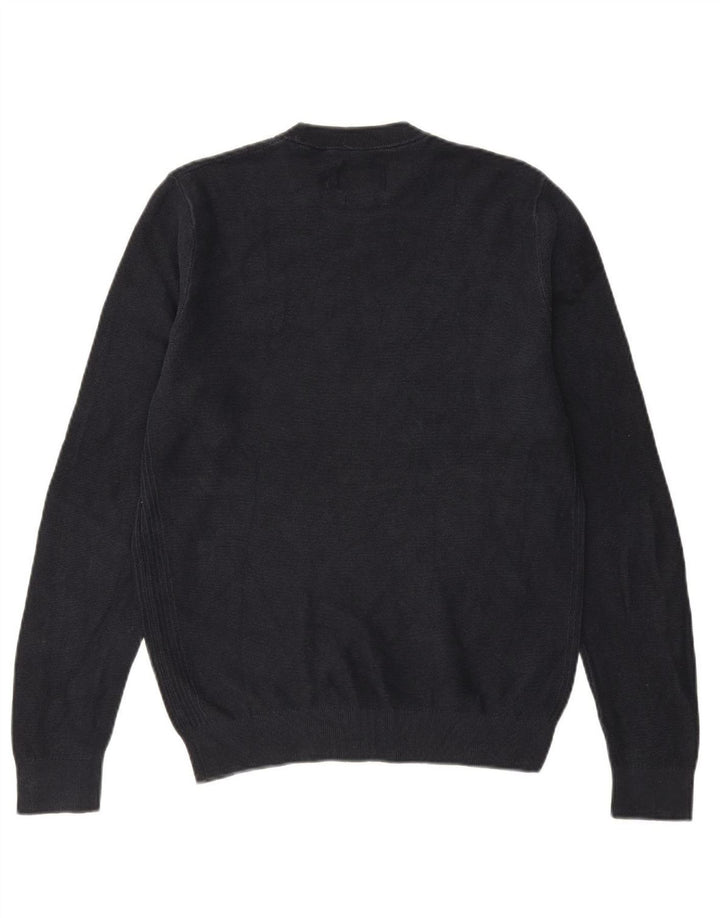 Suéter masculino Farah com gola redonda, azul marinho médio