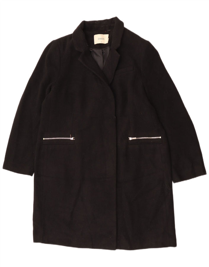 Sobretudo feminino Oasis UK 18 XL poliéster preto