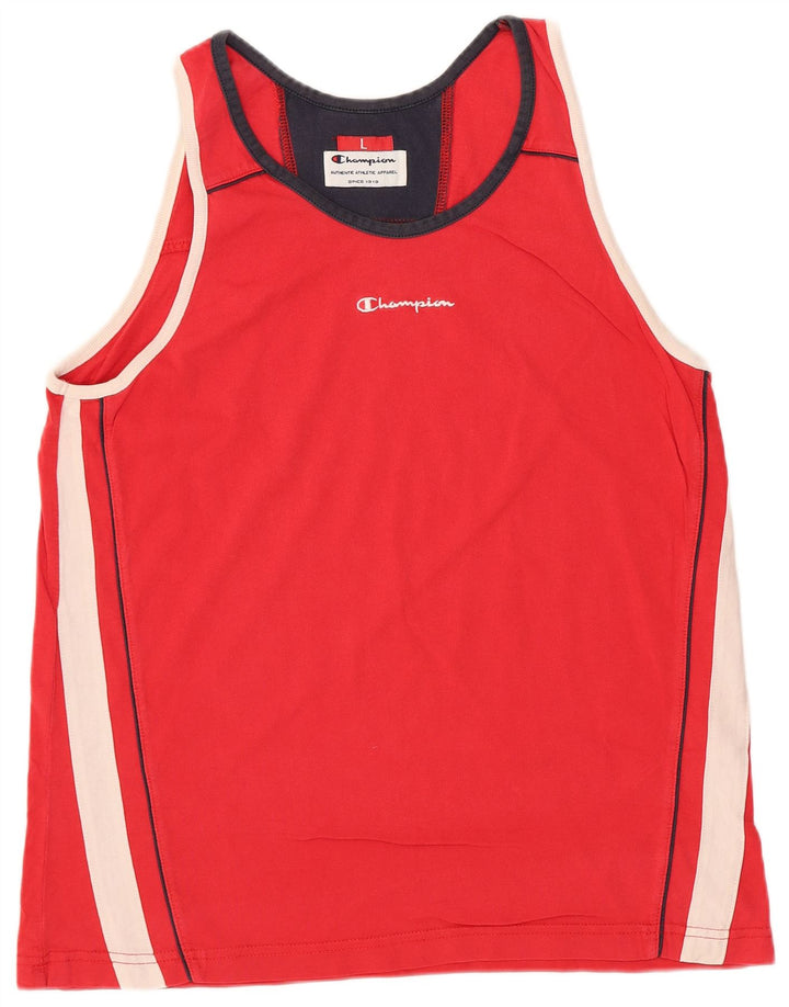 Colete masculino Champion grande algodão colorblock vermelho