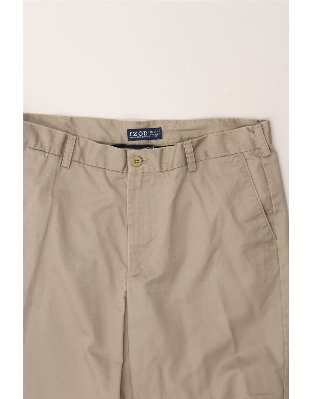IZOD Mens Straight Chino Trousers W36 L32 Beige Cotton Vintage Izod and Second-Hand Izod from Messina Hembry 