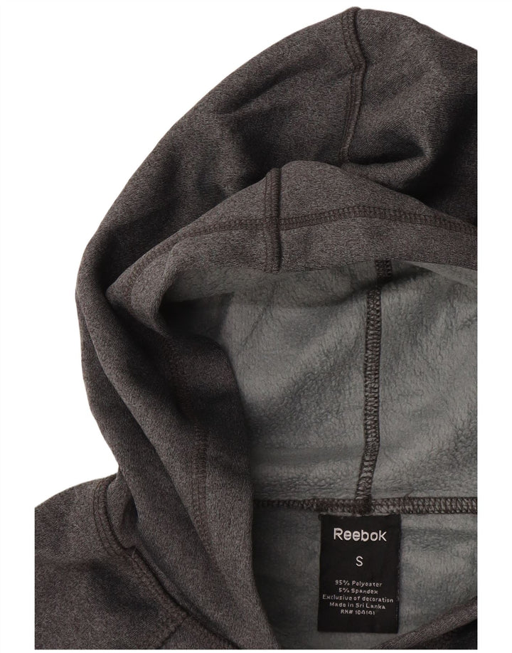 Jumper com capuz feminino REEBOK UK 10 pequeno poliéster cinza