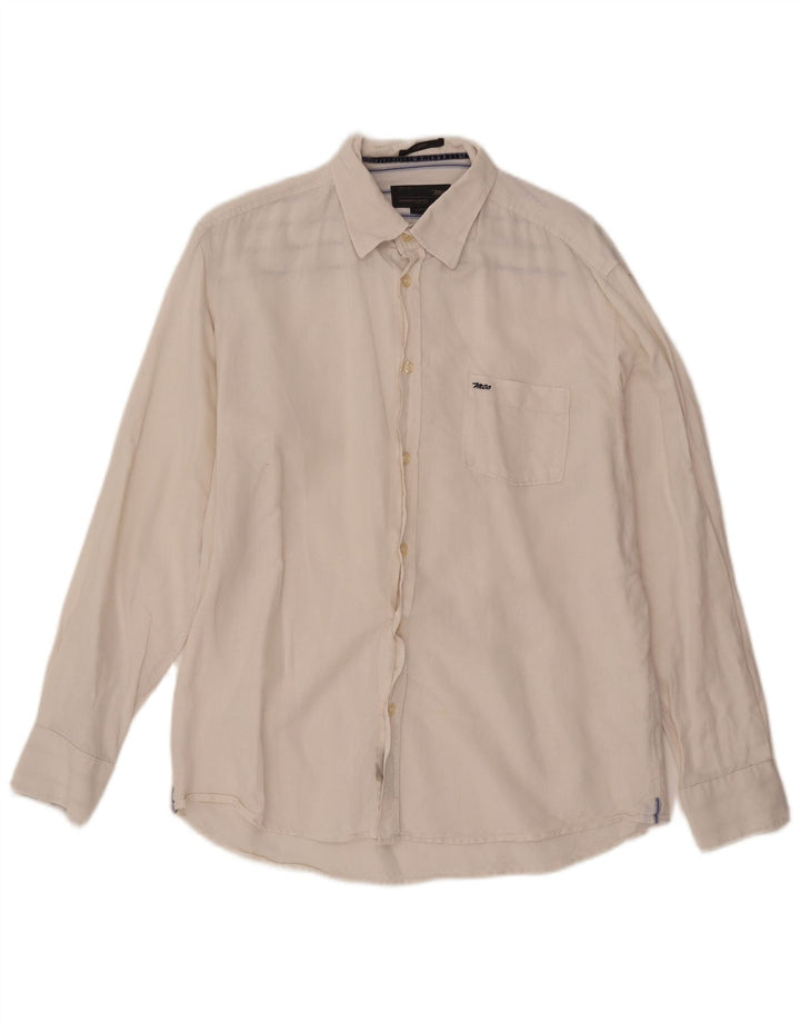 Camisa masculina Marlboro Classics Slim Fit grande branca