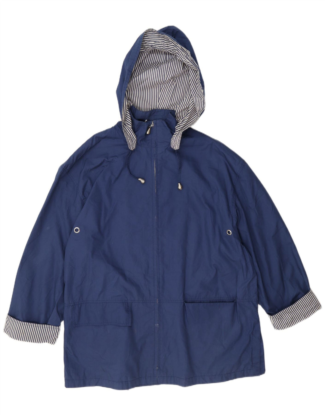 Jaqueta de chuva com capuz feminina Marks & Spencer St. Michael Reino Unido 14 grande azul