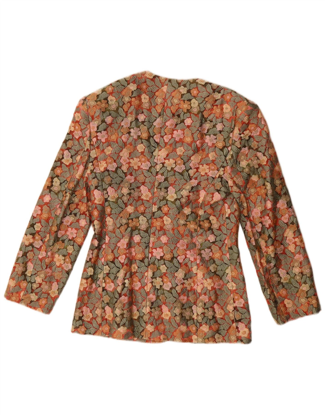 Jaqueta blazer feminina vintage com 5 botões IT 42 floral multicolorido médio