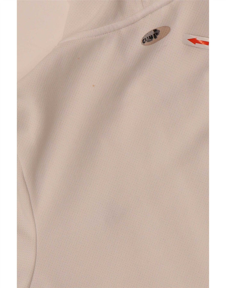 Suéter adidas feminino com capuz e zíper UK 12 médio branco poliéster