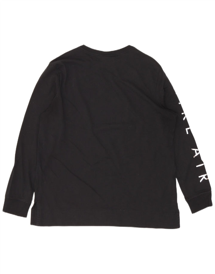 Top gráfico masculino Nike manga comprida grande preto