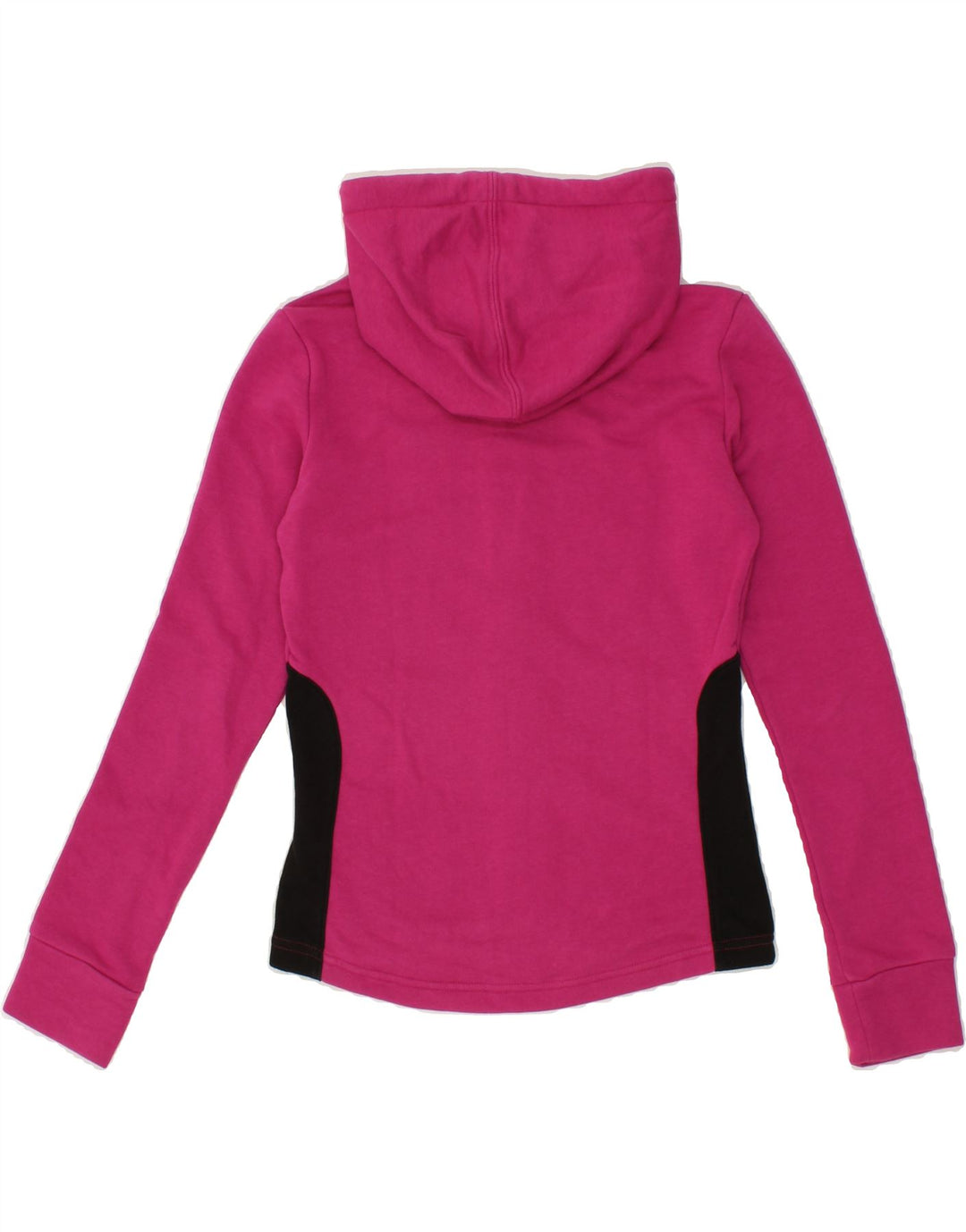 PUMA Womens Zip Hoodie Sweater UK 6 XS Pink Colourblock Cotton Vintage Puma and Second-Hand Puma from Messina Hembry 