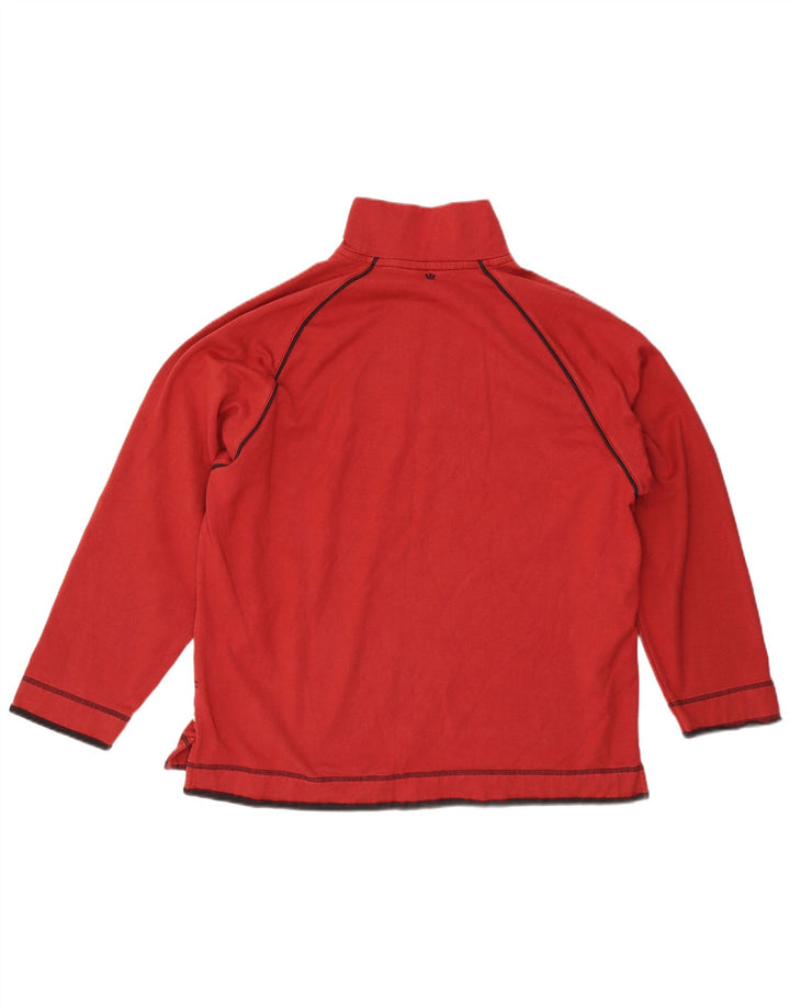 Suéter masculino Fat Face com zíper e pescoço XL algodão vermelho