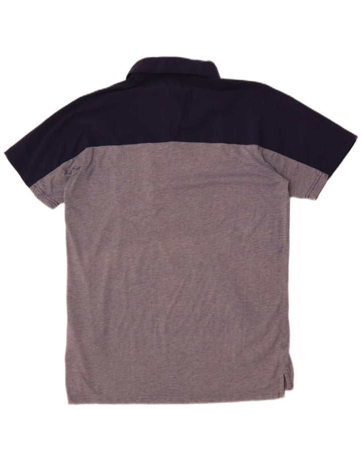 Camisa polo masculina Nike Dri Fit grande cinza colorblock nylon