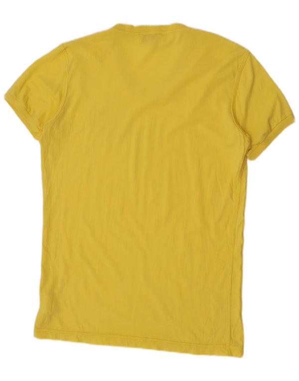 Diesel Camiseta masculina gráfica Top grande algodão amarelo