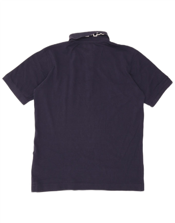 Camisa pólo gráfica masculina Kappa grande algodão azul marinho