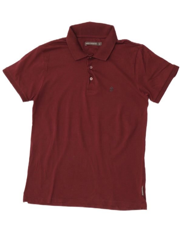 Camisa polo masculina French Connection de algodão marrom médio