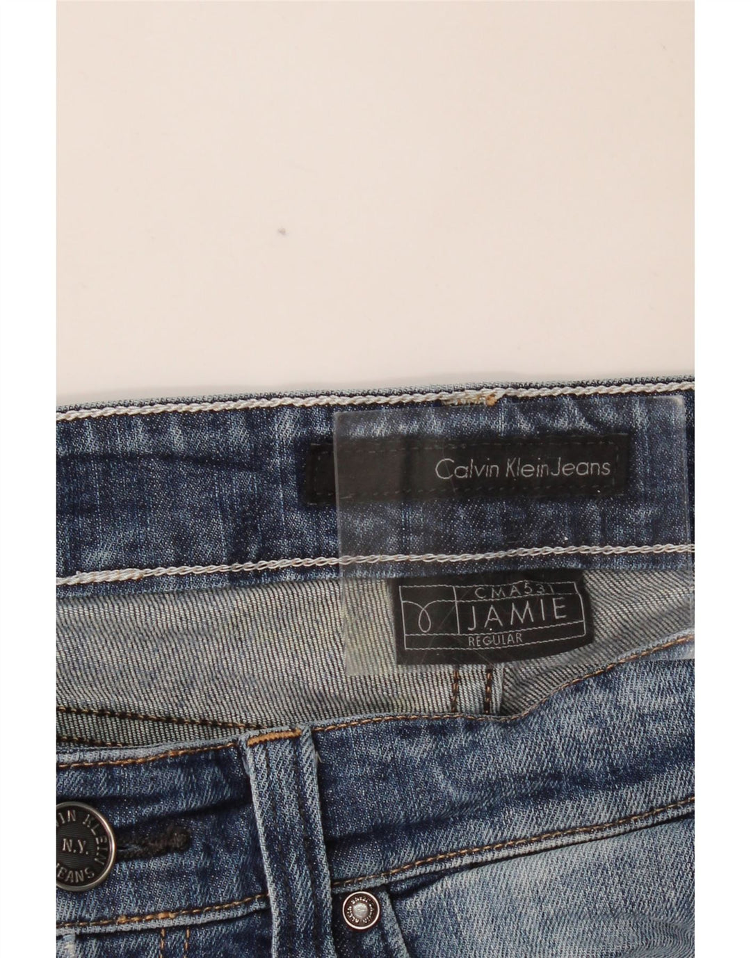 Calça Jeans Jamie Straight Feminina CALVIN KLEIN W32 L33 Azul