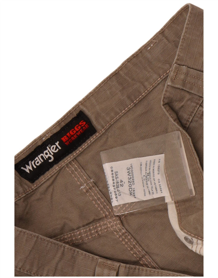 Shorts cargo masculino Wrangler W42 2XL algodão bege