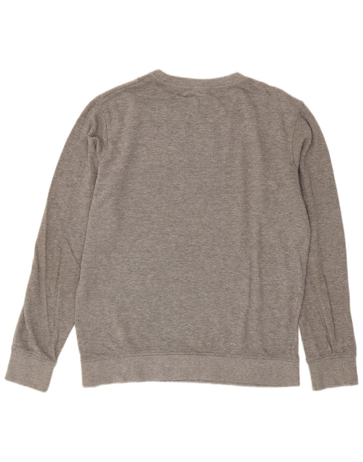 Jack & Jones moletom masculino jumper médio cinza algodão manchado