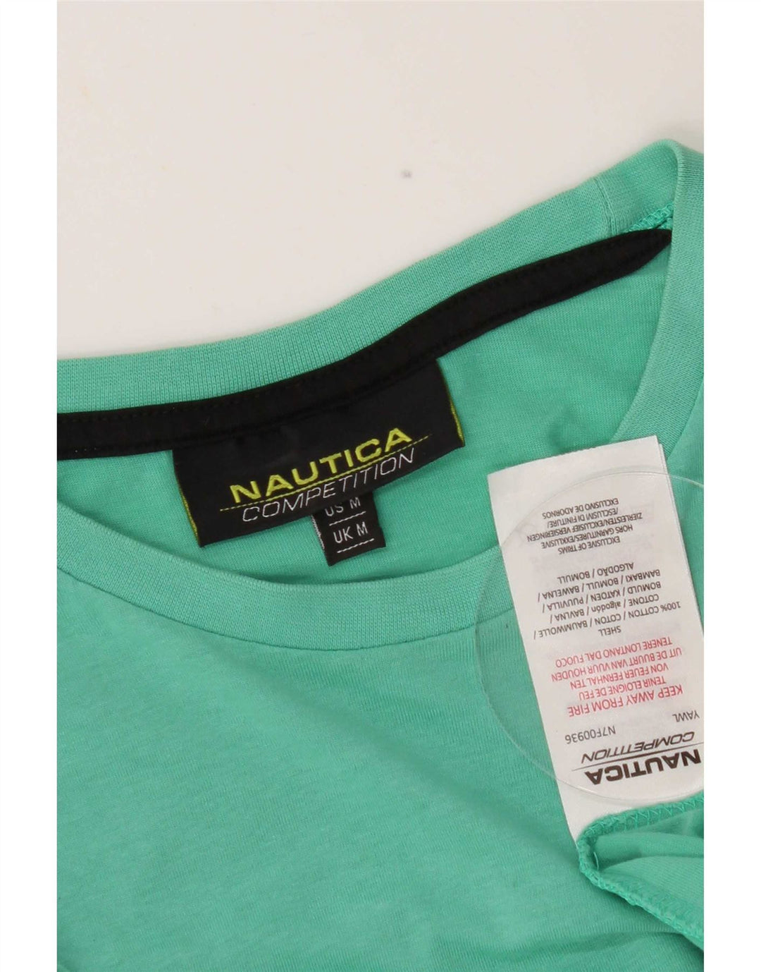 Camiseta masculina gráfica Nautica Top médio algodão verde
