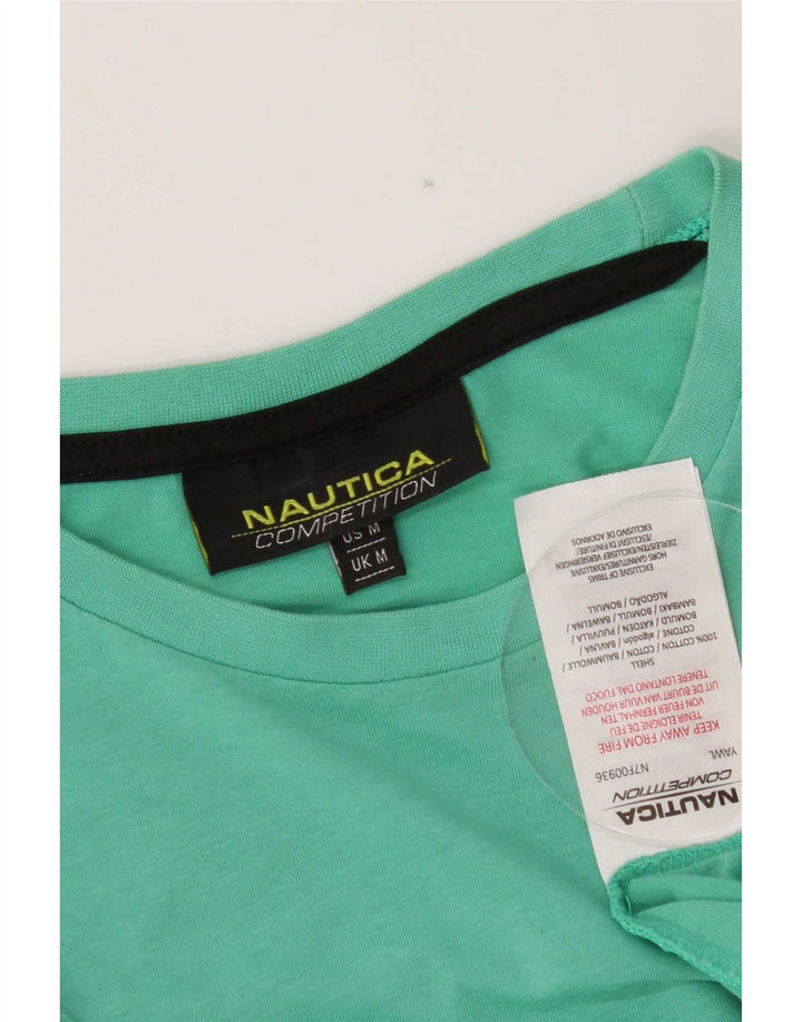 Camiseta masculina gráfica Nautica Top médio algodão verde