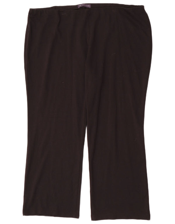 Calça casual feminina Marks & Spencer Bootcut Reino Unido 22 3XL W44 L30 preta