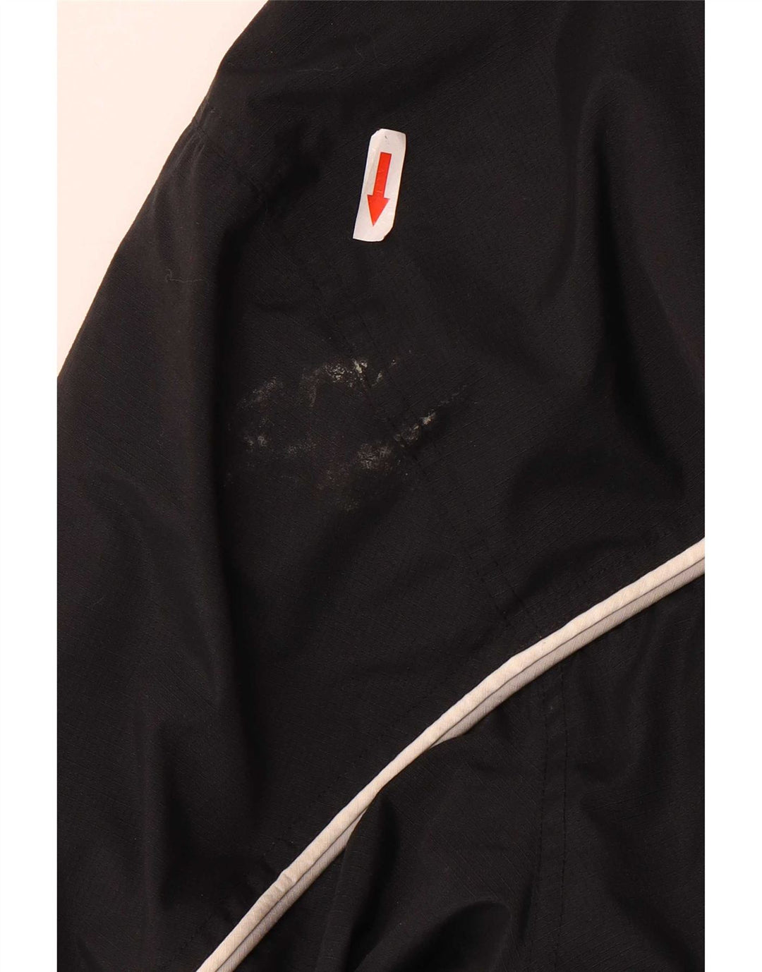 Jaqueta corta-vento masculina Nike Graphic com capuz Reino Unido 42/44 grande poliéster preto