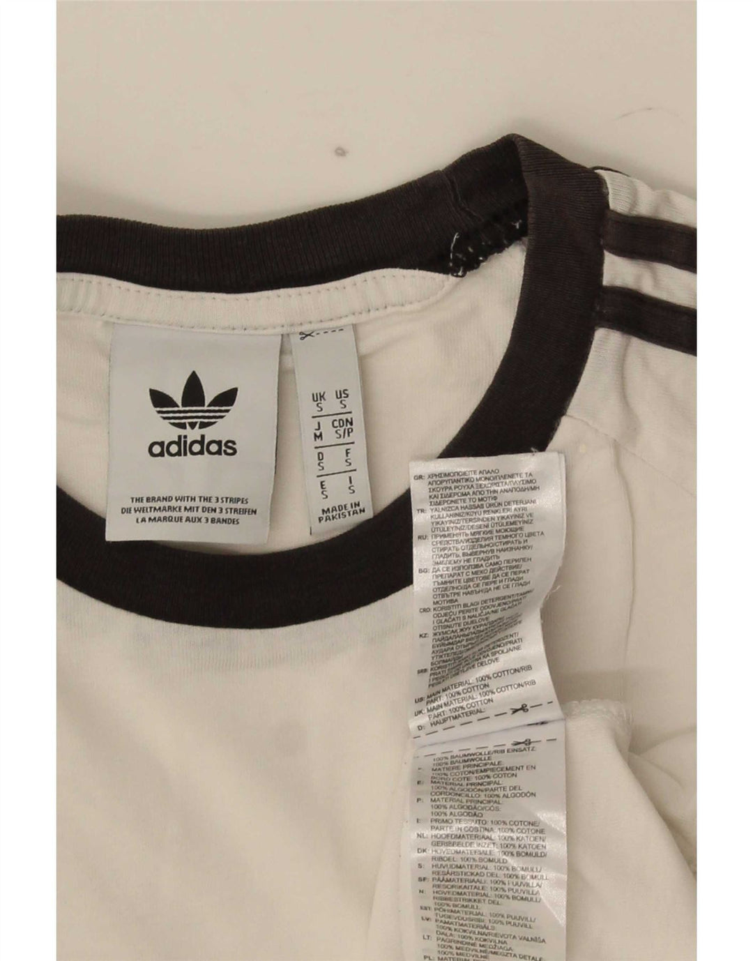 Adidas Mens T-Shirt Top Pequeno Algodão Branco