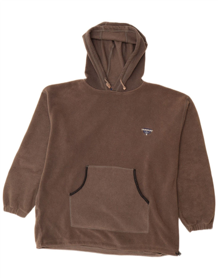 Suéter de lã masculino VINTAGE com capuz grande poliéster cinza