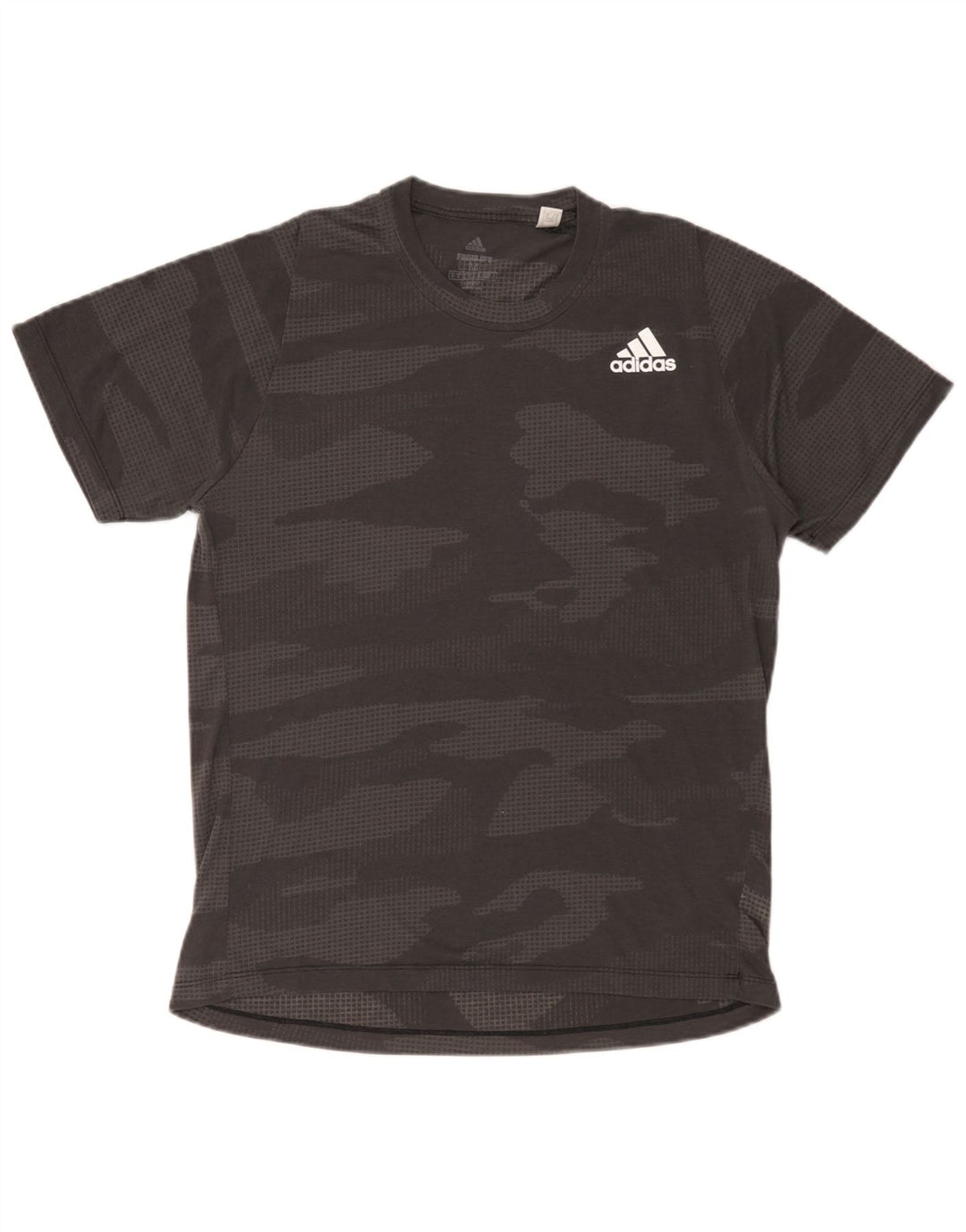Adidas Mens Climalite Camiseta Top Cinza Médio Camuflagem Poliéster