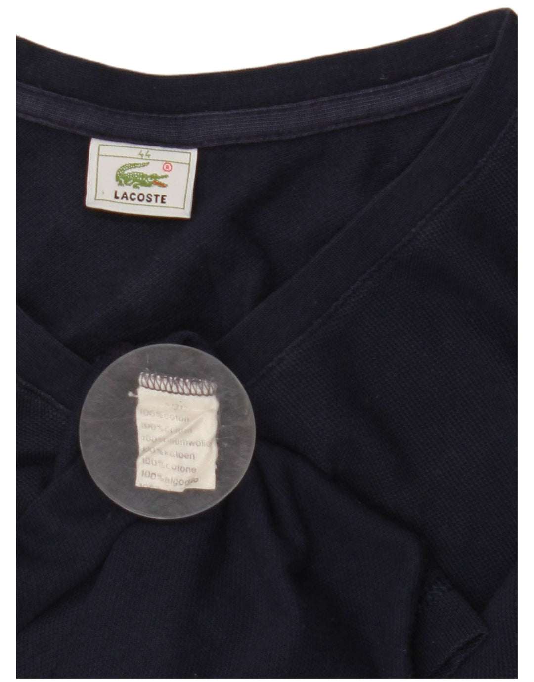 Colete feminino LACOSTE tamanho superior 44 grande algodão azul marinho
