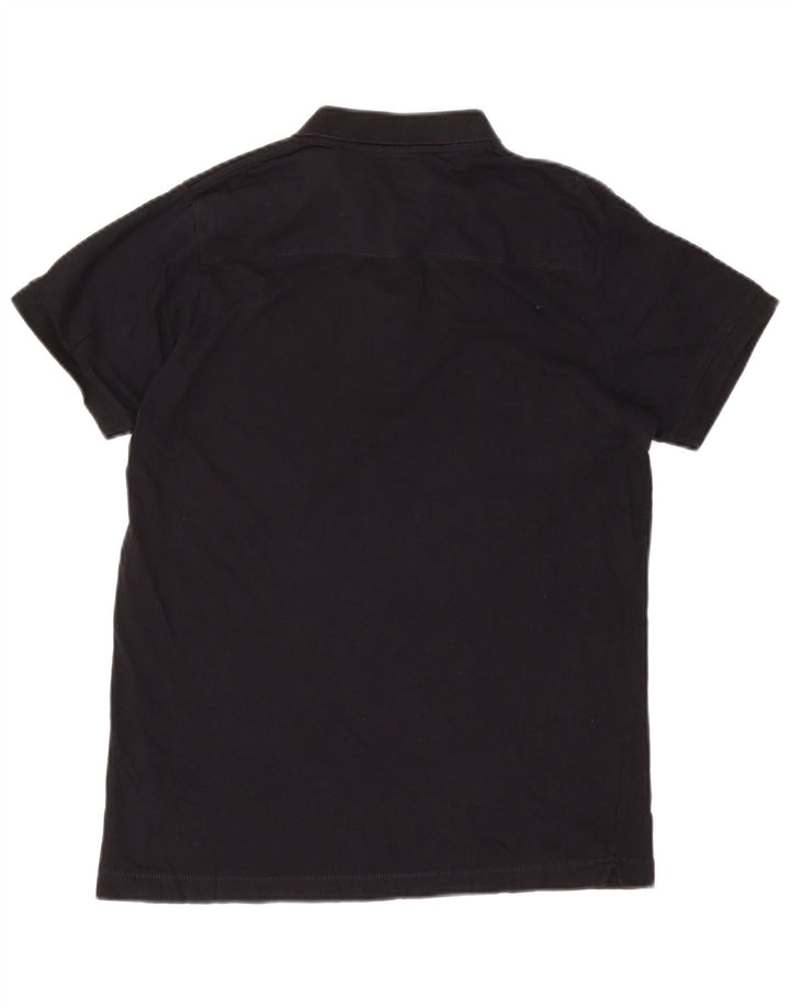 Camisa polo masculina French Connection grande algodão azul marinho