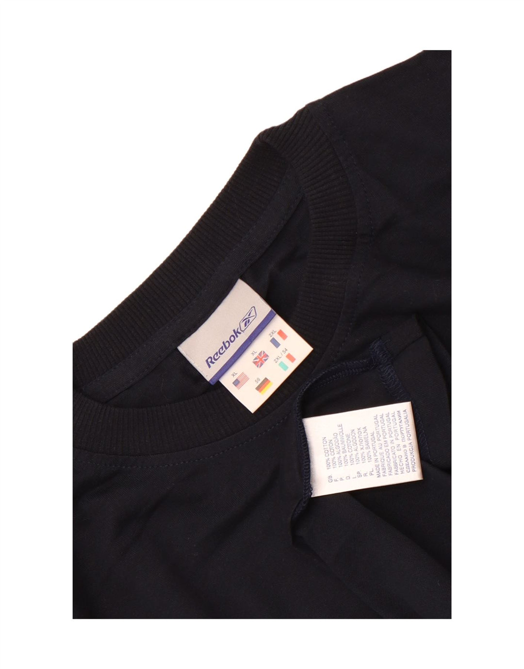 Camiseta masculina Reebok Top XL azul marinho algodão