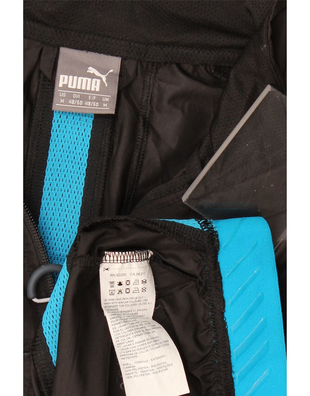 PUMA Mens Tracksuit Top Jacket Médio Preto Colourblock Poliéster