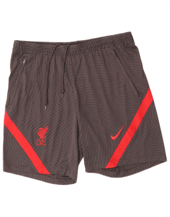 NIKE Masculino Liverpool Sport Shorts Grande Preto Colorblock Poliéster