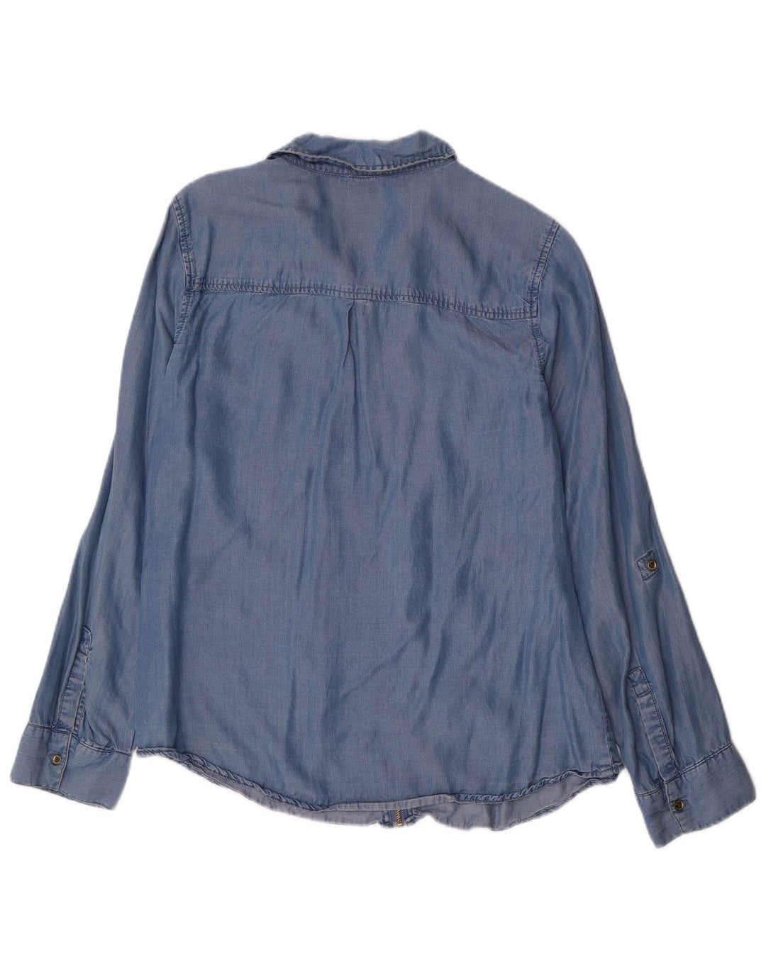 Camisa jeans feminina Michael Kors Reino Unido 14 Lyocell azul médio